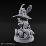 Axe Swinging Familiar Perching Gnome Warlock Miniature for Dungeons and Dragons, Pathfinder or other TTRPGs