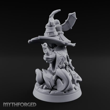 Axe Swinging Familiar Perching Gnome Warlock Miniature for Dungeons and Dragons, Pathfinder or other TTRPGs