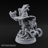 Axe Swinging Familiar Perching Gnome Warlock Miniature for Dungeons and Dragons, Pathfinder or other TTRPGs