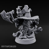 Axe Swinging Familiar Perching Gnome Warlock Miniature for Dungeons and Dragons, Pathfinder or other TTRPGs
