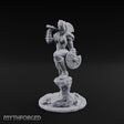 Axe Swinging Knee Raised Human Barbarian Miniature for Dungeons and Dragons, Pathfinder or other TTRPGs