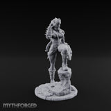 Axe Swinging Knee Raised Human Barbarian Miniature for Dungeons and Dragons, Pathfinder or other TTRPGs
