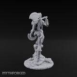 Axe Swinging Knee Raised Human Barbarian Miniature for Dungeons and Dragons, Pathfinder or other TTRPGs