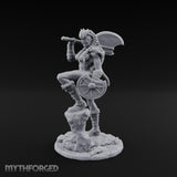 Axe Swinging Knee Raised Human Barbarian Miniature for Dungeons and Dragons, Pathfinder or other TTRPGs