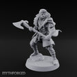 Axe Swinging Lunge Human Hunter Miniature for Dungeons and Dragons, Pathfinder or other TTRPGs