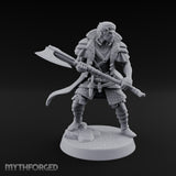 Axe Swinging Lunge Human Hunter Miniature for Dungeons and Dragons, Pathfinder or other TTRPGs