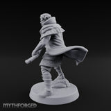 Axe Swinging Lunge Human Hunter Miniature for Dungeons and Dragons, Pathfinder or other TTRPGs