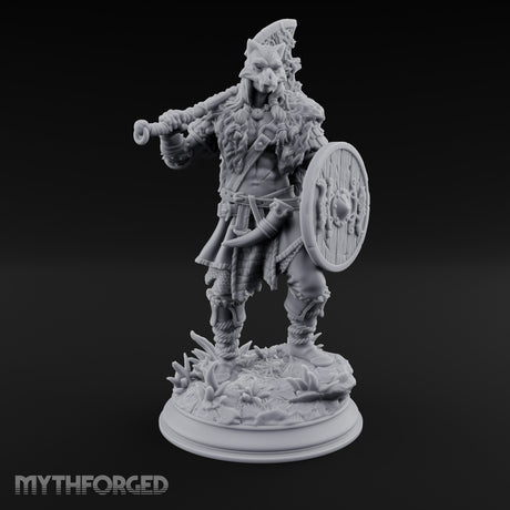 Axe Swinging Shield Bearing Cat Masked Warrior gallery 1