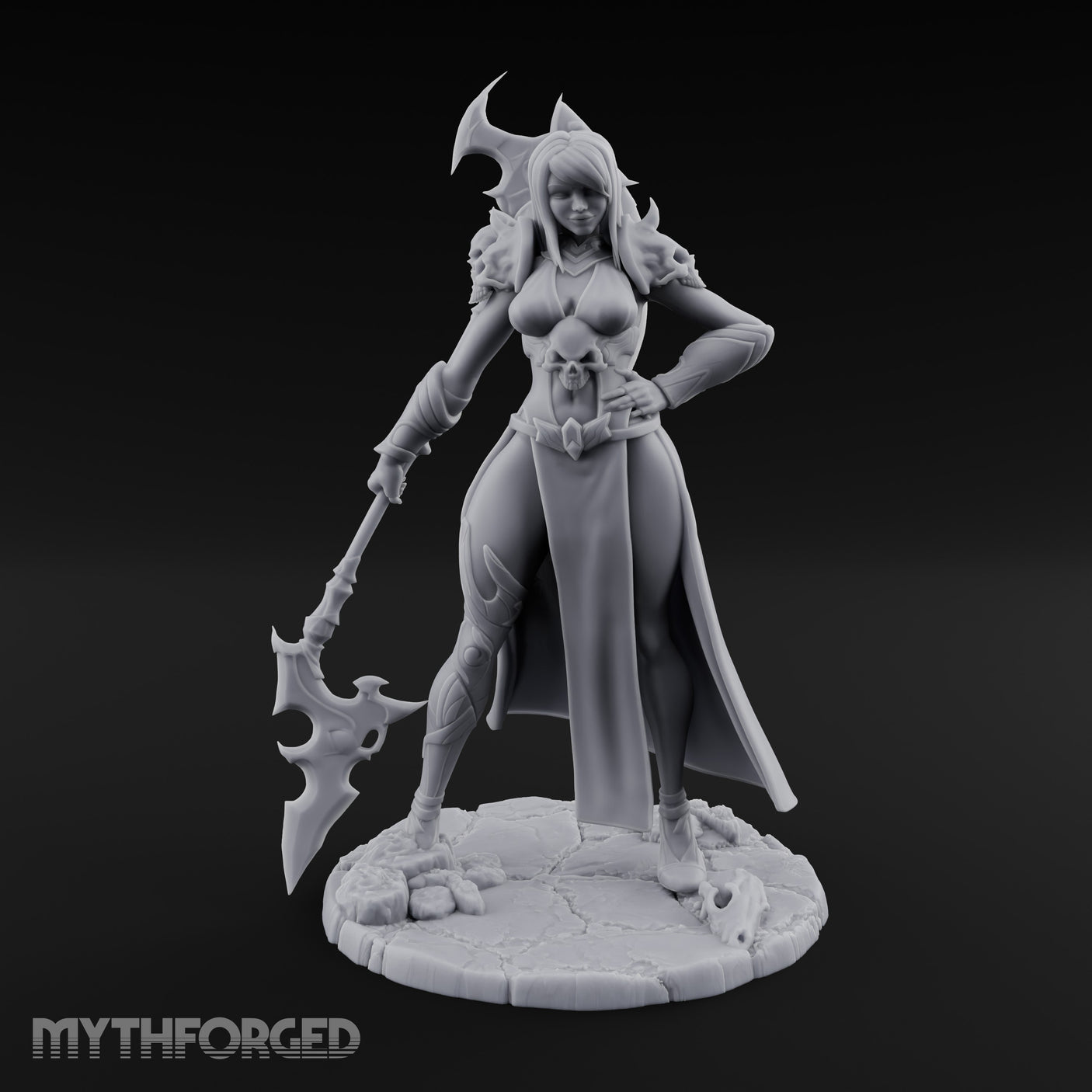 Axe Trailing Hip Cocked Human Warrior Miniature for Dungeons and Dragons, Pathfinder or other TTRPGs