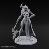 Axe Trailing Hip Cocked Human Warrior Miniature for Dungeons and Dragons, Pathfinder or other TTRPGs