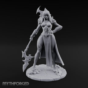 Axe Trailing Hip Cocked Human Warrior Miniature for Dungeons and Dragons, Pathfinder or other TTRPGs