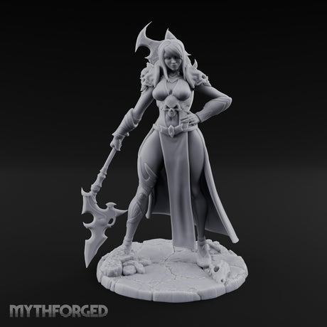 Axe Trailing Hip Cocked Human Warrior Miniature for Dungeons and Dragons, Pathfinder or other TTRPGs