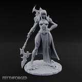 Axe Trailing Hip Cocked Human Warrior Miniature for Dungeons and Dragons, Pathfinder or other TTRPGs