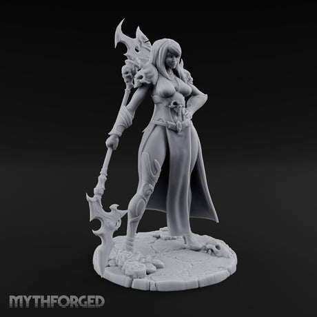 Axe Trailing Hip Cocked Human Warrior Miniature for Dungeons and Dragons, Pathfinder or other TTRPGs