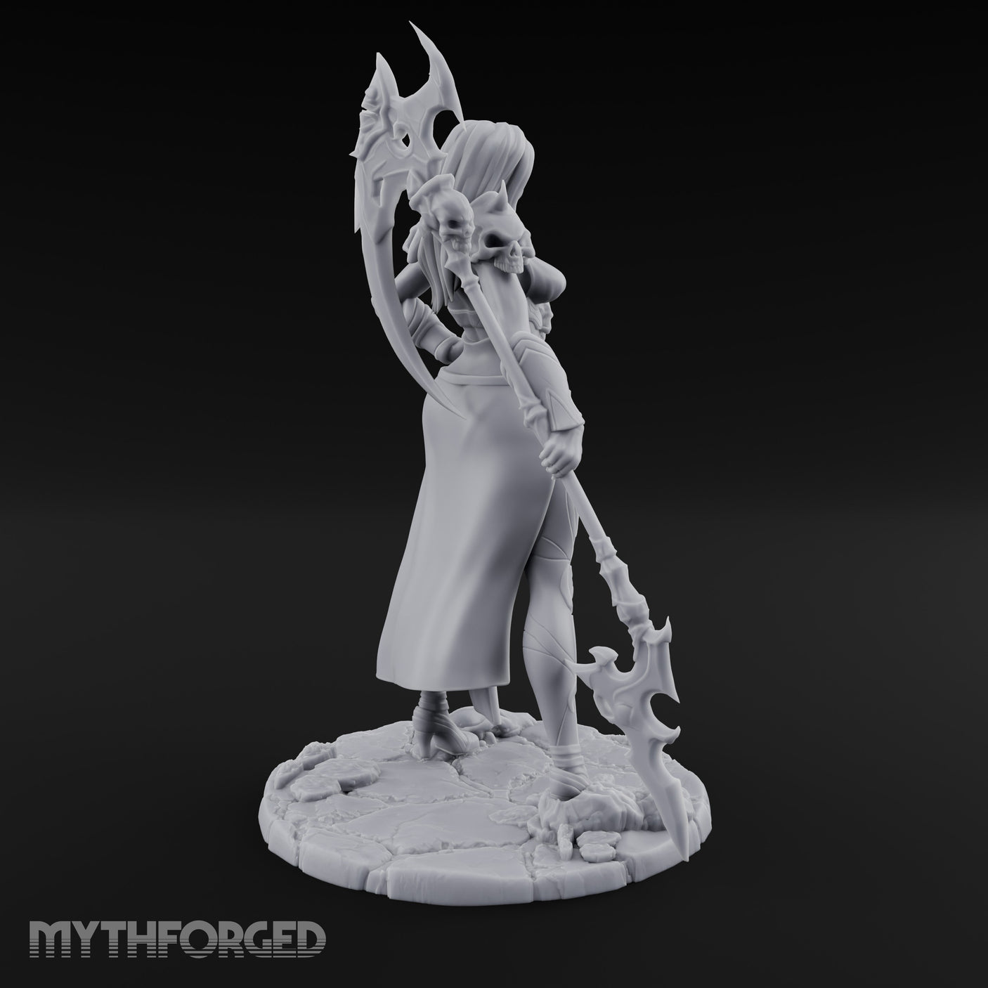 Axe Trailing Hip Cocked Human Warrior Miniature for Dungeons and Dragons, Pathfinder or other TTRPGs