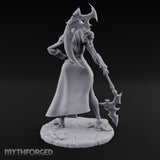 Axe Trailing Hip Cocked Human Warrior Miniature for Dungeons and Dragons, Pathfinder or other TTRPGs