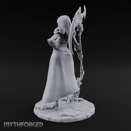 Axe Trailing Hip Cocked Human Warrior Miniature for Dungeons and Dragons, Pathfinder or other TTRPGs