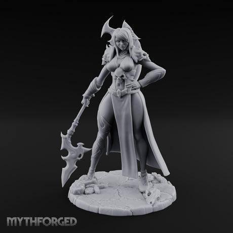 Axe Trailing Hip Cocked Human Warrior Miniature for Dungeons and Dragons, Pathfinder or other TTRPGs