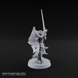 Tattered Cape, Fresh Fangs Vampire Lord with Wavy Sword and Shield
