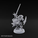 Tattered Cape, Fresh Fangs Vampire Lord with Wavy Sword and Shield