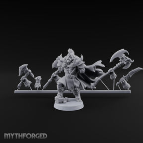 Axe Wielding Human Barbarian Miniature for Dungeons and Dragons, Pathfinder or other TTRPGs