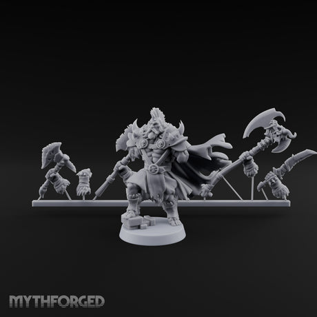 Axe Wielding Human Barbarian Miniature for Dungeons and Dragons, Pathfinder or other TTRPGs