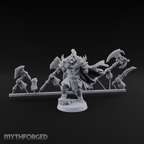 Axe Wielding Human Barbarian Miniature for Dungeons and Dragons, Pathfinder or other TTRPGs