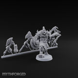 Axe Wielding Human Barbarian Miniature for Dungeons and Dragons, Pathfinder or other TTRPGs