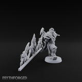 Axe Wielding Human Barbarian Miniature for Dungeons and Dragons, Pathfinder or other TTRPGs