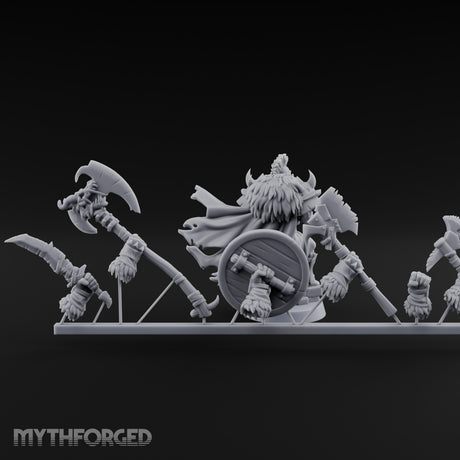 Axe Wielding Human Barbarian Miniature for Dungeons and Dragons, Pathfinder or other TTRPGs