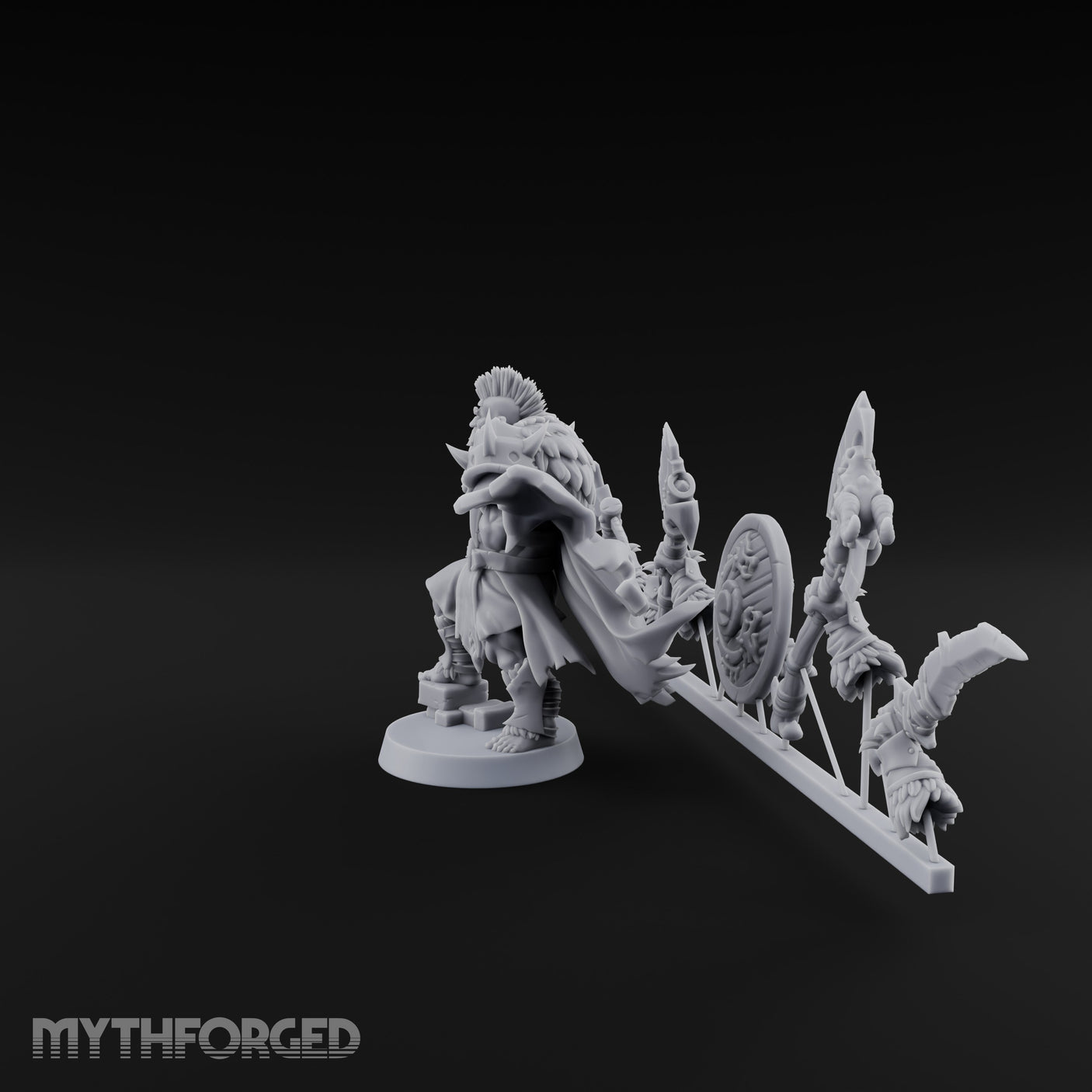 Axe Wielding Human Barbarian Miniature for Dungeons and Dragons, Pathfinder or other TTRPGs