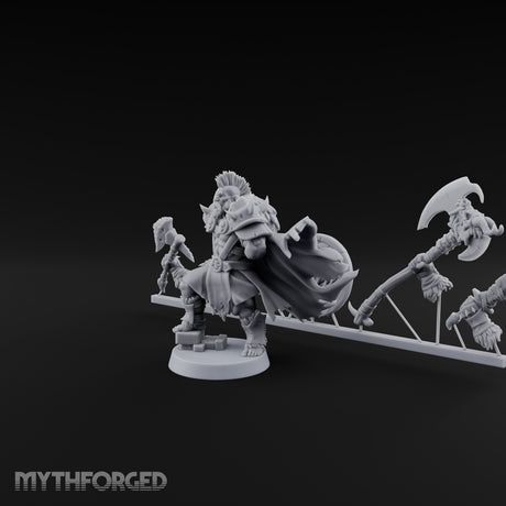 Axe Wielding Human Barbarian Miniature for Dungeons and Dragons, Pathfinder or other TTRPGs