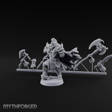Axe Wielding Human Barbarian Miniature for Dungeons and Dragons, Pathfinder or other TTRPGs