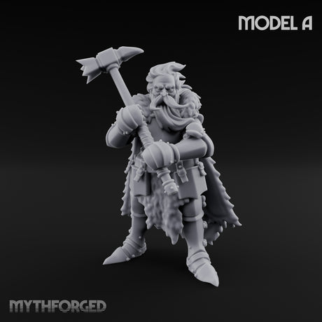 Axe Wielding Ragged Human Marauder A Miniature for Dungeons and Dragons, Pathfinder or other TTRPGs