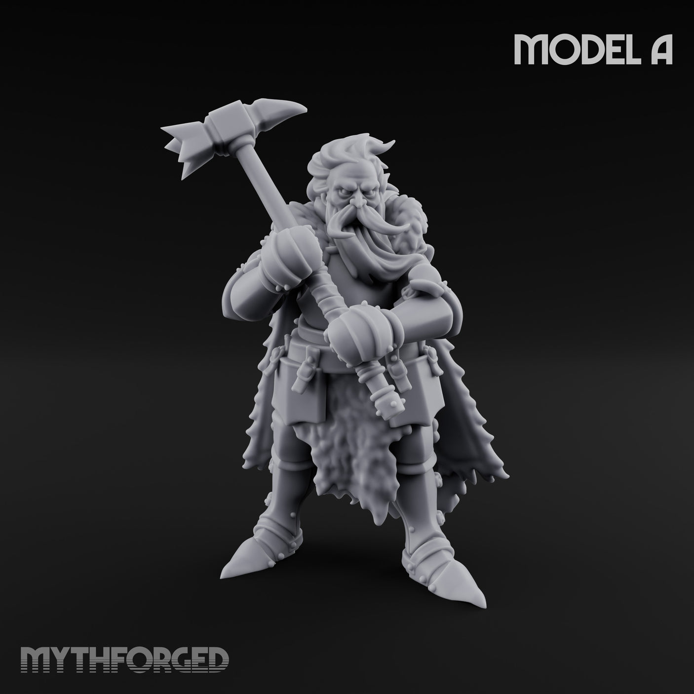 Axe Wielding Ragged Human Marauder A Miniature for Dungeons and Dragons, Pathfinder or other TTRPGs