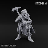 Axe Wielding Ragged Human Marauder A Miniature for Dungeons and Dragons, Pathfinder or other TTRPGs