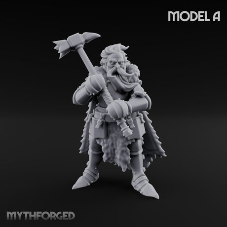 Axe Wielding Ragged Human Marauder A Miniature for Dungeons and Dragons, Pathfinder or other TTRPGs