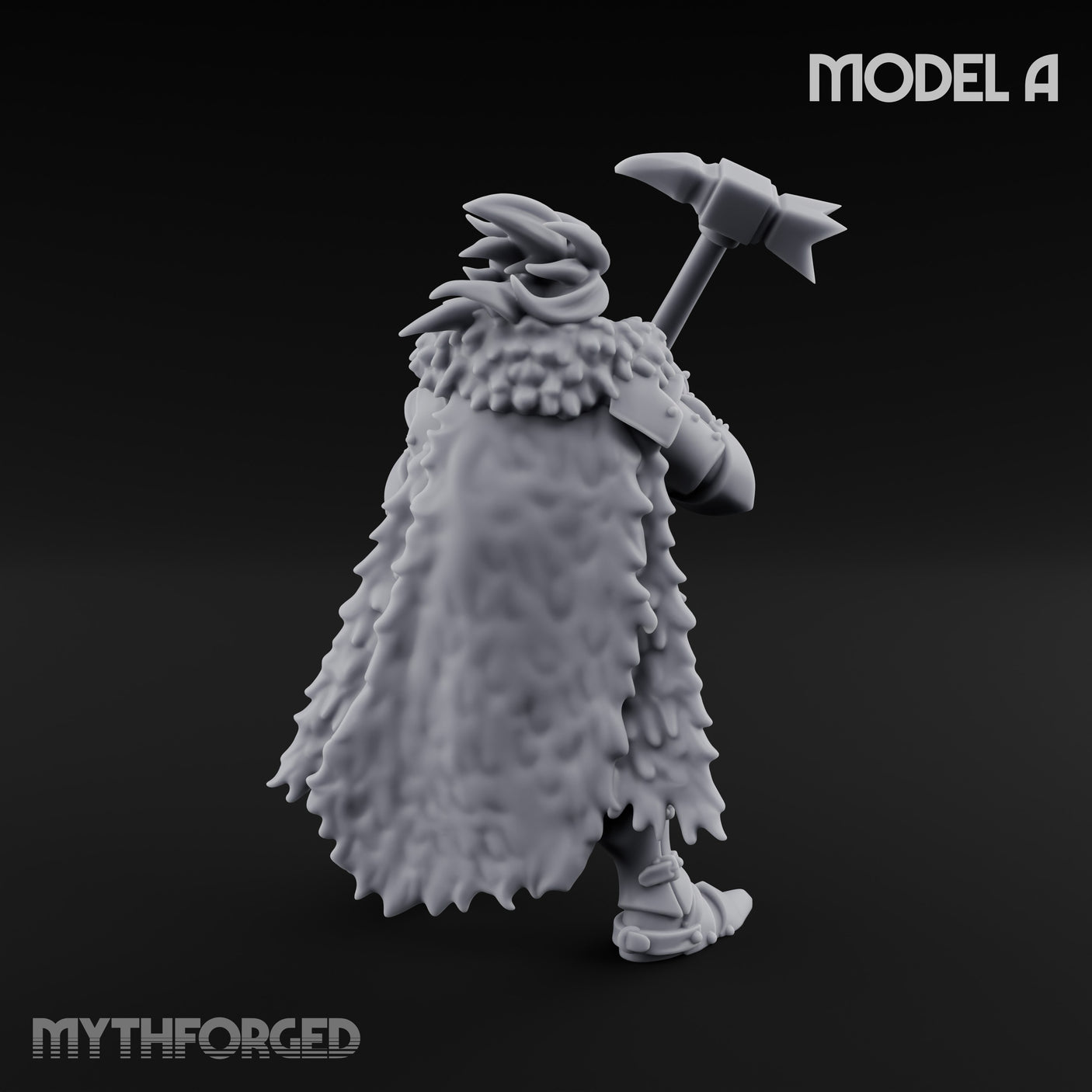 Axe Wielding Ragged Human Marauder A Miniature for Dungeons and Dragons, Pathfinder or other TTRPGs