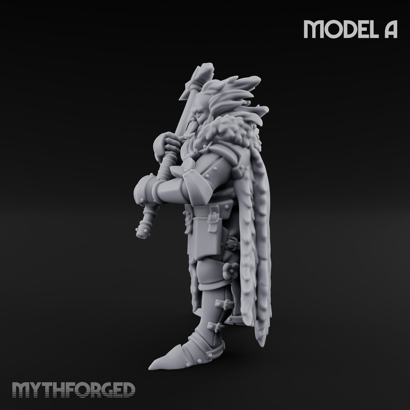 Axe Wielding Ragged Human Marauder A Miniature for Dungeons and Dragons, Pathfinder or other TTRPGs