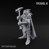 Axe Wielding Ragged Human Marauder A Miniature for Dungeons and Dragons, Pathfinder or other TTRPGs