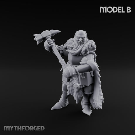 Axe Wielding Ragged Human Marauder B Miniature for Dungeons and Dragons, Pathfinder or other TTRPGs