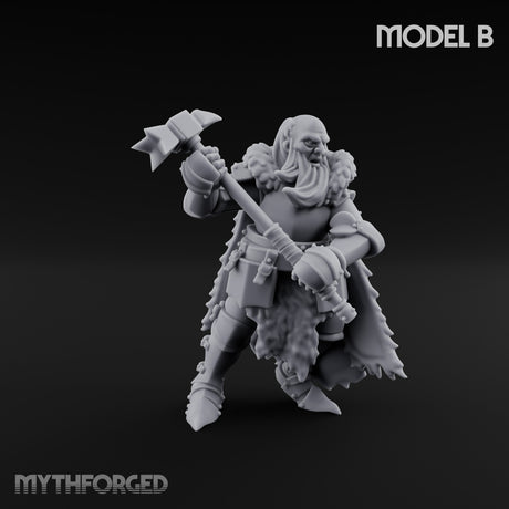 Axe Wielding Ragged Human Marauder B Miniature for Dungeons and Dragons, Pathfinder or other TTRPGs