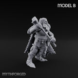 Axe Wielding Ragged Human Marauder B Miniature for Dungeons and Dragons, Pathfinder or other TTRPGs