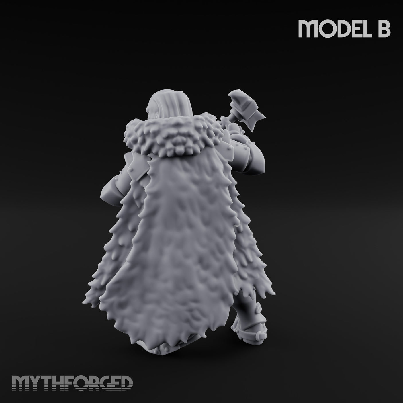 Axe Wielding Ragged Human Marauder B Miniature for Dungeons and Dragons, Pathfinder or other TTRPGs