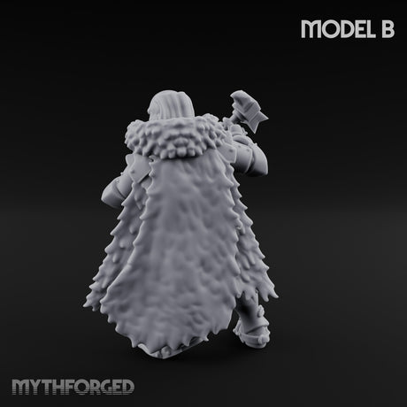 Axe Wielding Ragged Human Marauder B Miniature for Dungeons and Dragons, Pathfinder or other TTRPGs