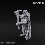 Axe Wielding Ragged Human Marauder B Miniature for Dungeons and Dragons, Pathfinder or other TTRPGs