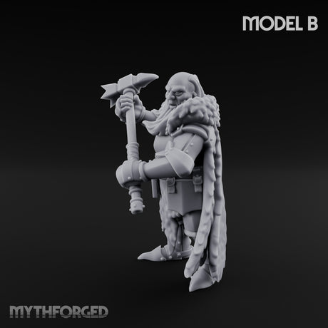 Axe Wielding Ragged Human Marauder B Miniature for Dungeons and Dragons, Pathfinder or other TTRPGs