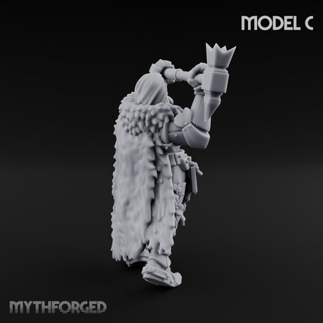 Axe Wielding Ragged Human Marauder C Miniature for Dungeons and Dragons, Pathfinder or other TTRPGs