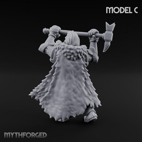 Axe Wielding Ragged Human Marauder C Miniature for Dungeons and Dragons, Pathfinder or other TTRPGs