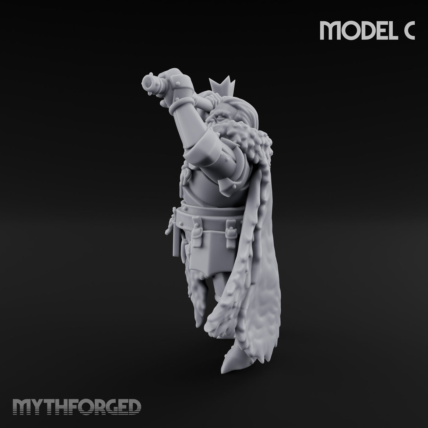 Axe Wielding Ragged Human Marauder C Miniature for Dungeons and Dragons, Pathfinder or other TTRPGs